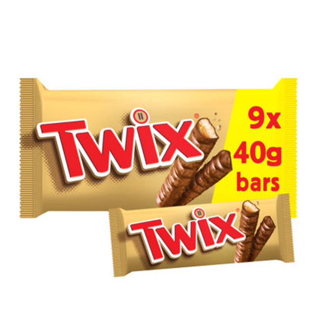 Twix Chocolate Biscuit Snack Size Twin Bars Multipack 360g