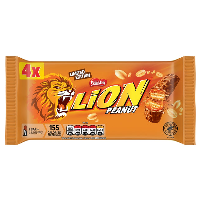 Lion Limited Edition Peanut Bars 4x31g
