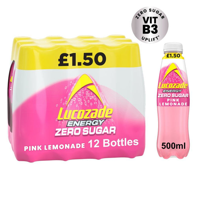Lucozade Energy Pink Lemonade Zero 12 PET £1.50 PMP 500ml