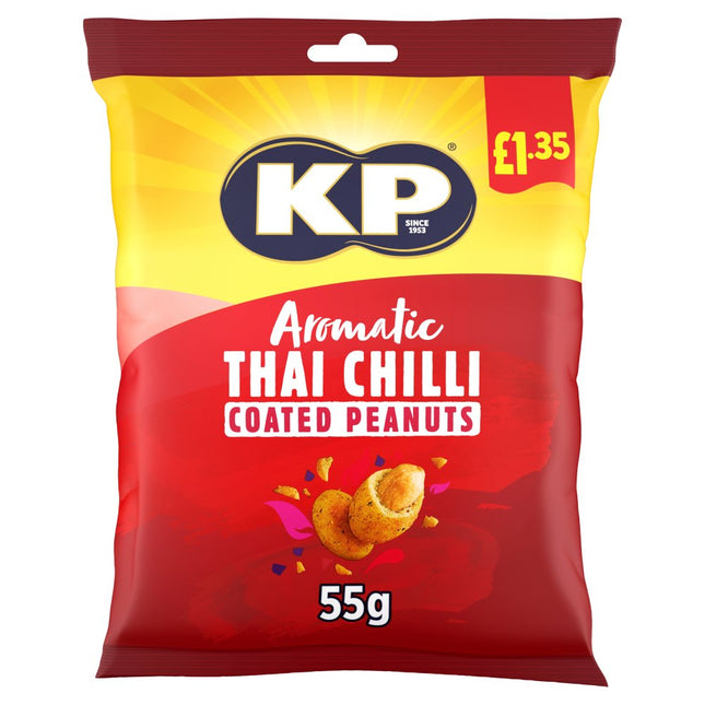 KP Aromatic Thai Chilli Coated Peanuts 55g, £1.35 PMP