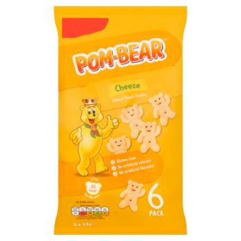 Pom-Bear Cheese Multipack Crisps 6 Pack 78g