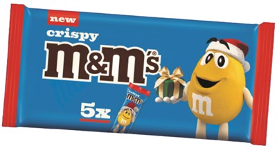 M&Ms Crispy Santa 5Pk 145G