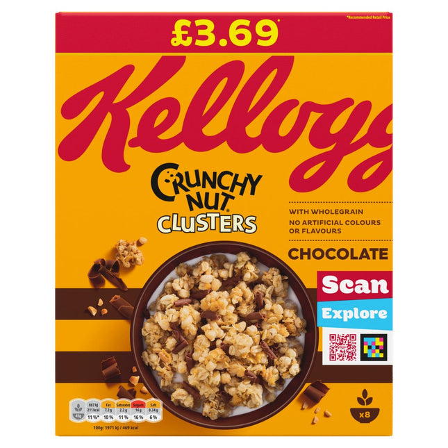 Kellogg's Crunchy Nut Clusters Chocolate 400g £3.69 PMP