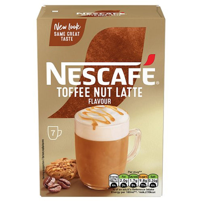 Nescafe Toffee Nut Latte 7 Sachets 130.2g