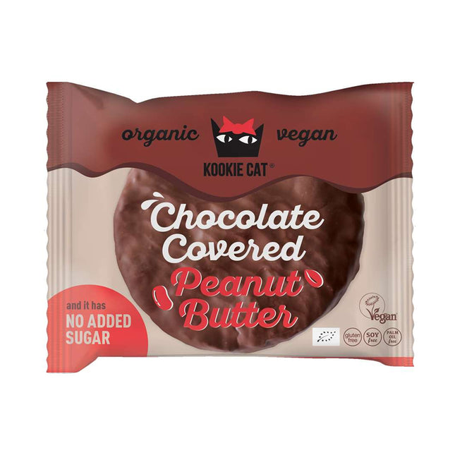 Kookie Cat Cookie Chocolate Covered Peanut Butter 50g