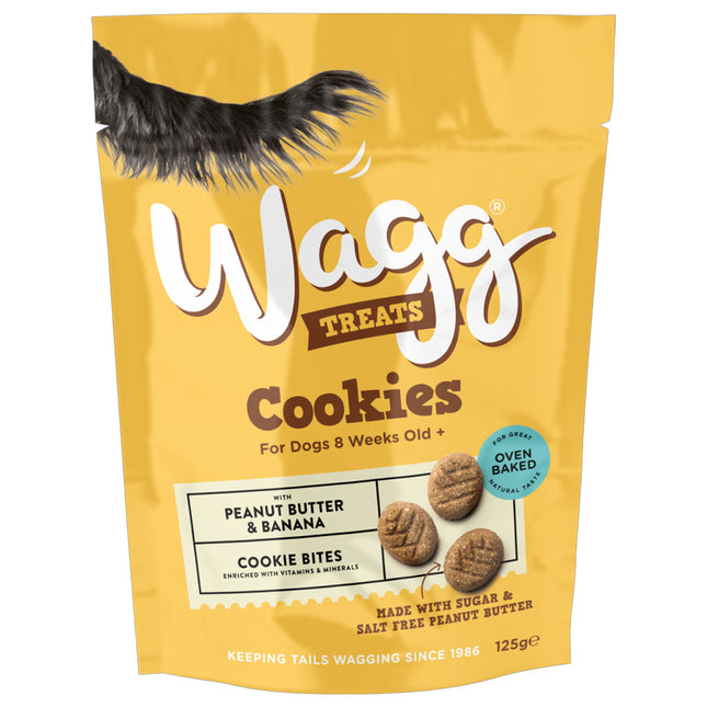 Wagg Dog Cookies Peanut and Banana Treats 125g