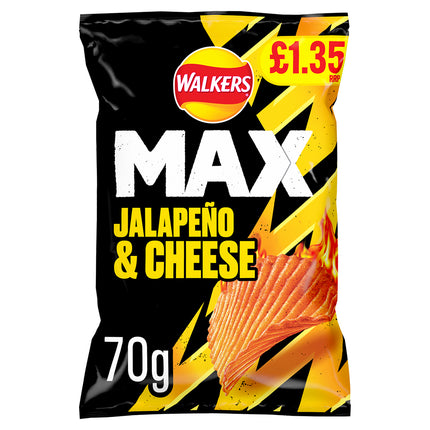 Walkers MAX Jalapeno & Cheese PMP £1.35 70g