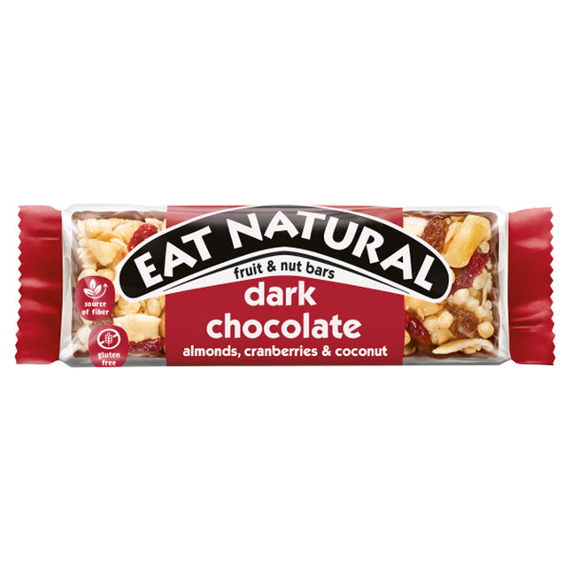 Eat Natural FRUIT AND NUTS BARS CRANBERY ALMOND DARK CHOC T1X12 40g