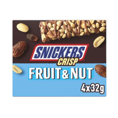 Snickers Crisp Fruit & Nut NHFSS 4 Pack 10x4x32g 128g
