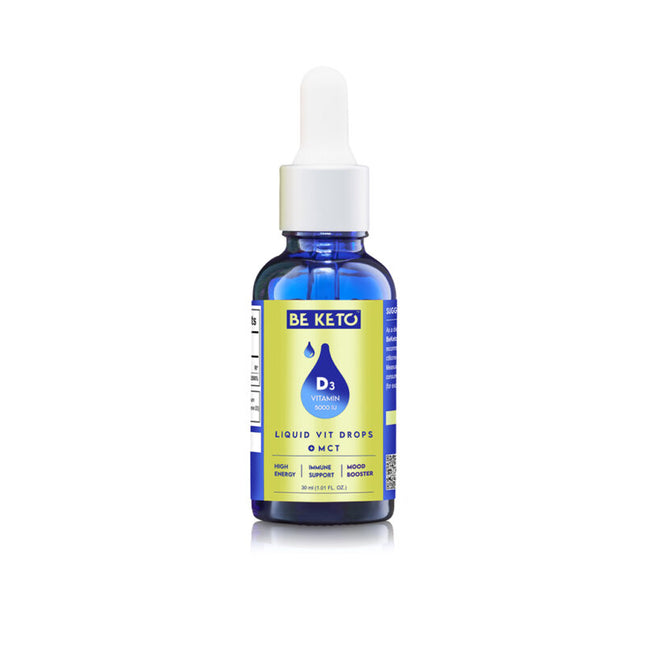BeKeto Vitamin D3 5000 IU + MCT Liquid Vitamin Drops 30ml