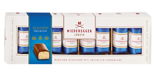 Niederegger Milk Chocolate Covered Marzipan Mini Loaves In Gift Box 100g