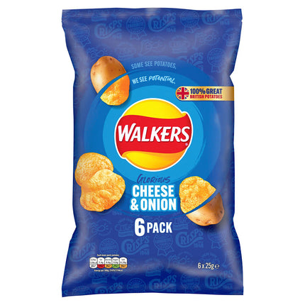 Walkers Cheese & Onion Multipack 6x25g