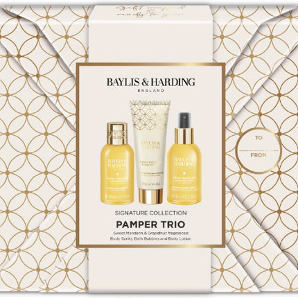 Sweet Mandarin & Grapefruit Gift Wrapped Pamper Trio Gift Set 400g