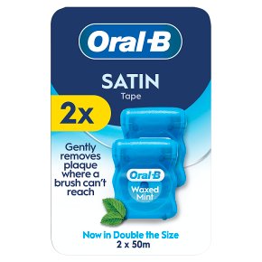 Oral B Satin Tape Twin Pack 2x50m