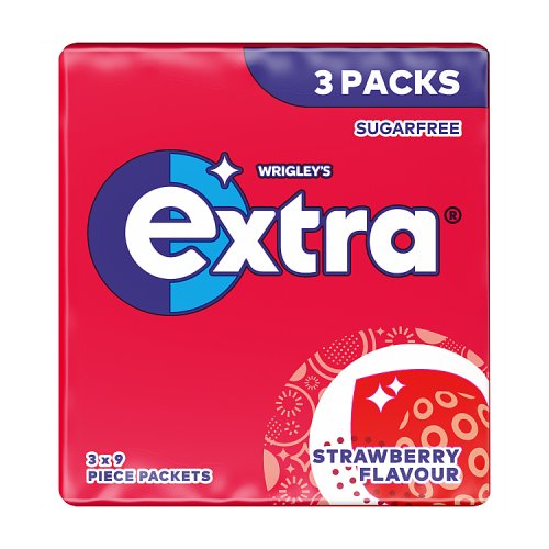 Extra Strawberry Chewing Gum Sugar Free Multipack 37.8g