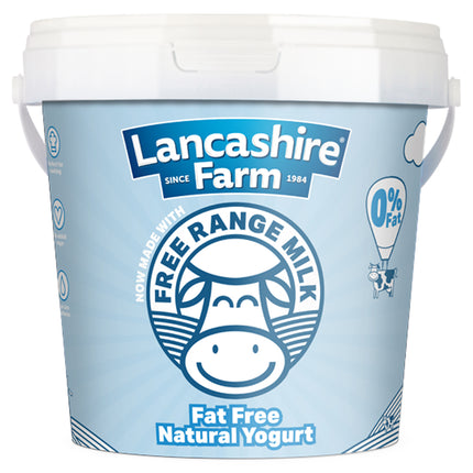 Lancashire Farm Natural Fat Free Yogurt 1KG