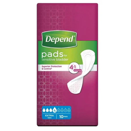Depend Extra Pads - 10 Pack