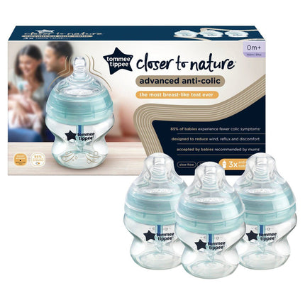 Tommee Tippee Advanced Anti Colic 3X 150Ml Bottles Mint