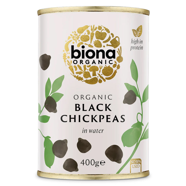 Biona Organic Black Chick Peas 400g