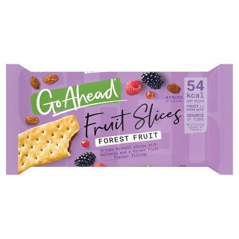 McVitie's Go Ahead Forest Fruit Crispy Fruit Slices Snack Bars Multipack 4 x 43.6g