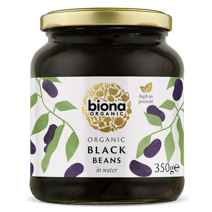 Biona Organic Black Beans In Glass Jars 350g