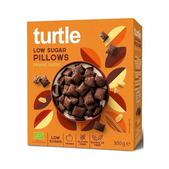 Turtle Pillows Peanut Butter Bio Low Sugar 300g