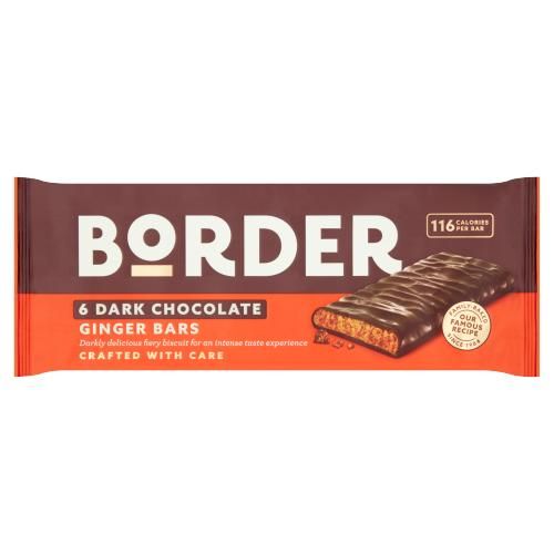 Border Dark Chocolate Ginger Bars 18x144g