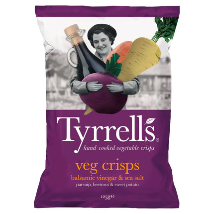 Tyrrells Sea Salted Veg Sharing Crisps 125g