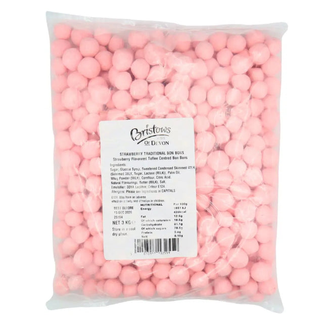 Bristows Strawberry Bulk Chewy Bonbons 3kg
