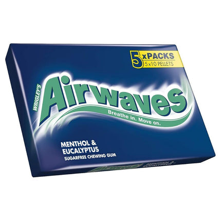 Airwaves Menthol & Eucalyptus Chewing Gum Sugar Free Multipack 70g