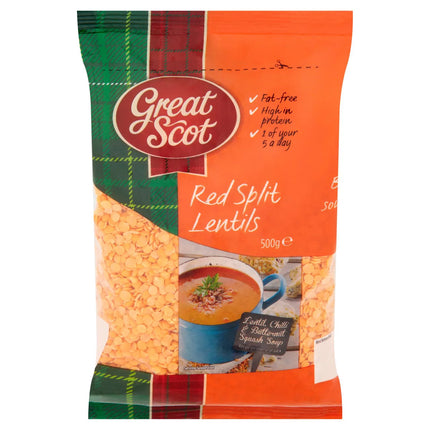 Gt Scot Red Split Lentils 500G