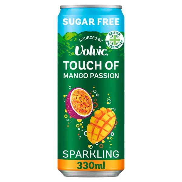 Volvic Touch of Fruit Mango Passion Sparkling Sugar Free Can 330ml