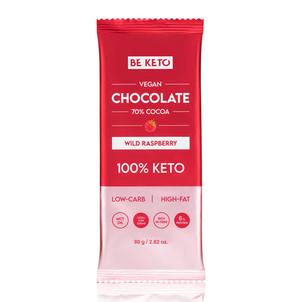 BeKeto Vegan Keto Chocolate Wild Raspberry 80g