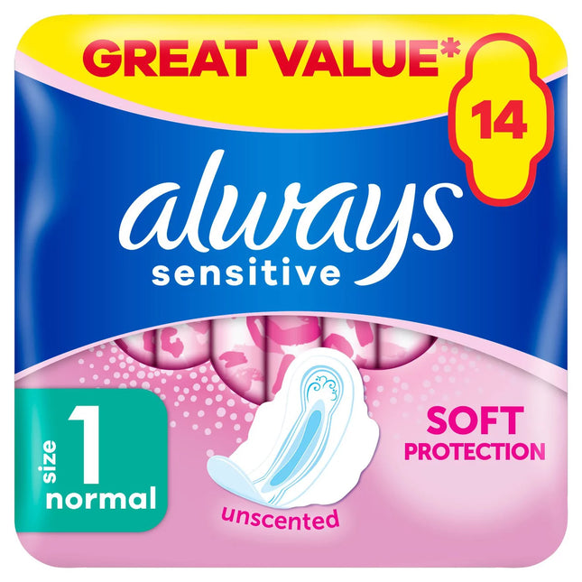 Always Sensitive Normal Wings Size 1 14ct