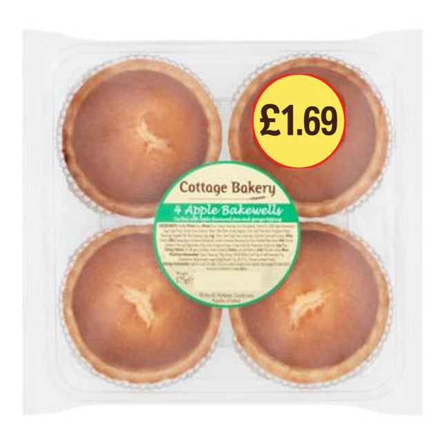 Cottage Apple Bakewells 4 Pack PM £1.69