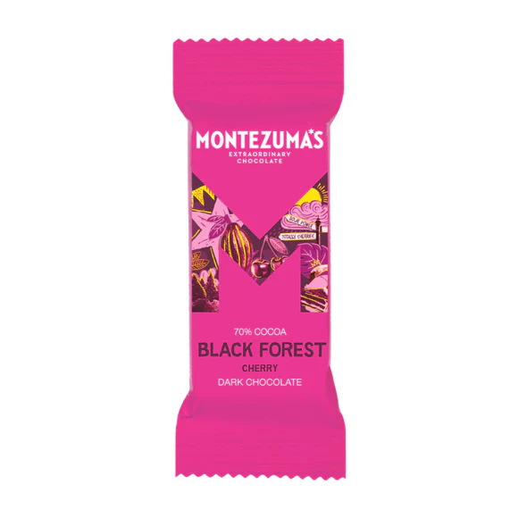 Montezumas Black Forest Dark With Cherry Bars 25g