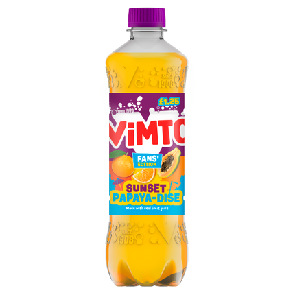 Vimto Orange & Papaya Carbonated Zero PMP £1.25 500ml
