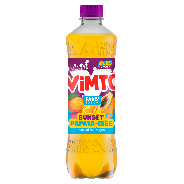 Vimto Orange & Papaya Carbonated Zero PMP £1.25 500ml