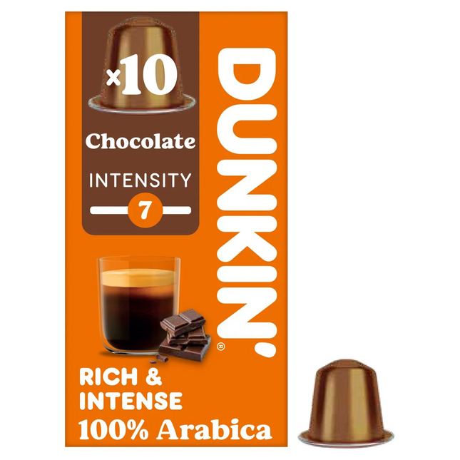 Dunkin Nespresso Compatible Coffee Pods Chocolate (10s)