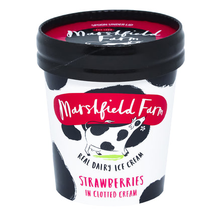 Marshfield Farm Real Dairy Ice Cream Strawberries in Clotted Cream 125ml
