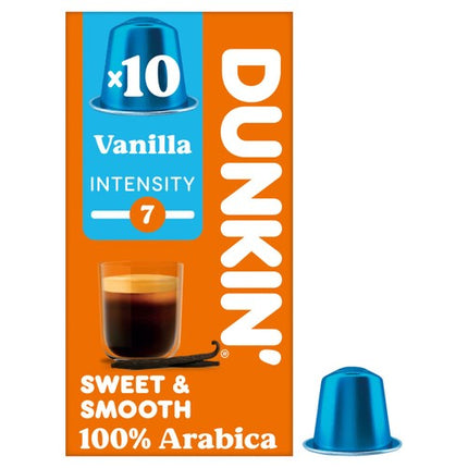 Dunkin Nespresso Compatible Coffee Pods Vanilla (10s)