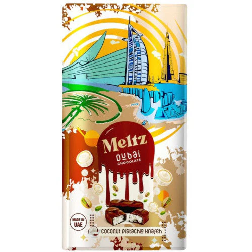 Meltz Dubai Chocolate Coconut Pistachio Knafeh 75g