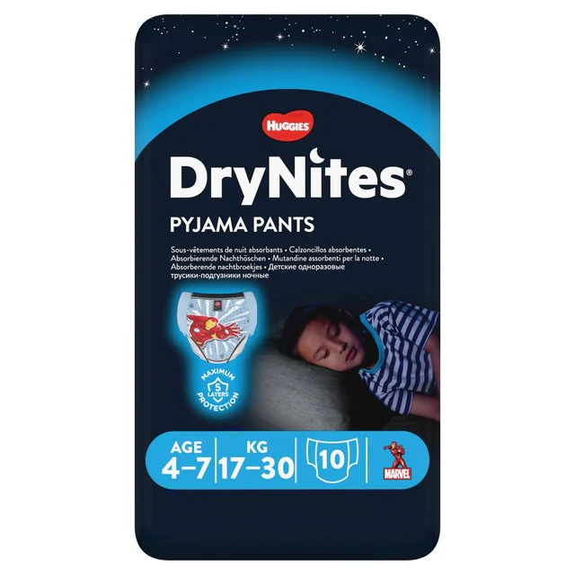 Huggies Drynites Boy 4-7 Years - 10 Pack