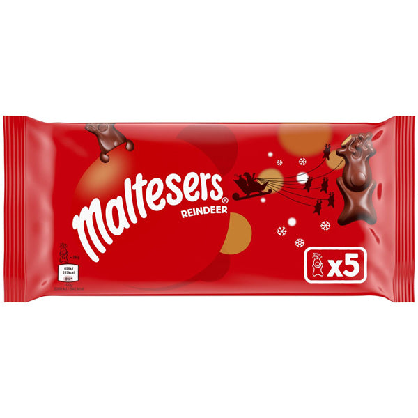 Maltesers Milk Chocolate Reindeer 5Pk 145G