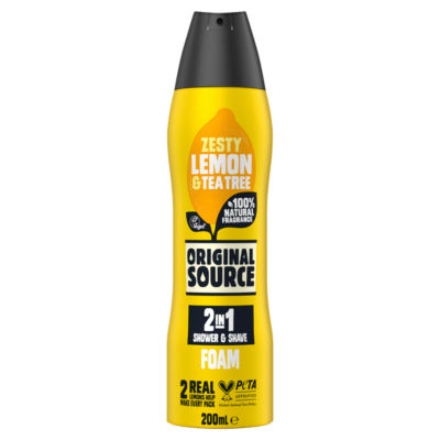 Original Source Bodywash Foamburst 200ml Zesty Lemon & Tea Tree