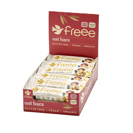 Freee Organic Banana & Chocolate Oat Bar Display Box 35g