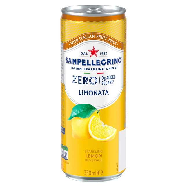 San Pellegrino Italian Sparkling Zero Can Singles Limonata 33cl