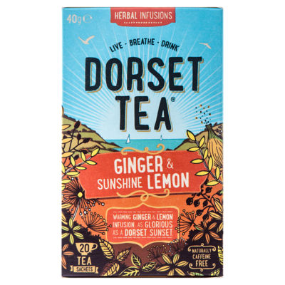 Dorset Tea 4 x 20 Ginger & Sunshine Lemon Teabags