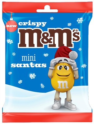 M&Ms Crispy Santa Mini Bag 55G