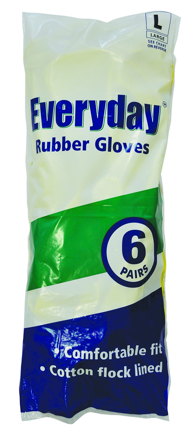 Everyday Catering Rubber Gloves Large 6s